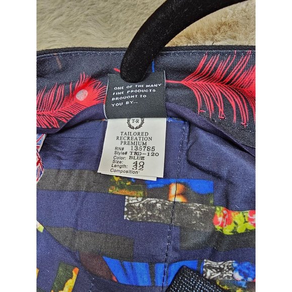 TR Premium Comfort-Fit Casual Stretch Flat Front Blue Chino Pants - Picture 6 of 12